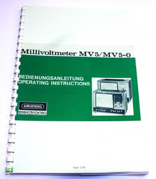 Grundig Millivoltmeter MV-5 / technische Unterlage